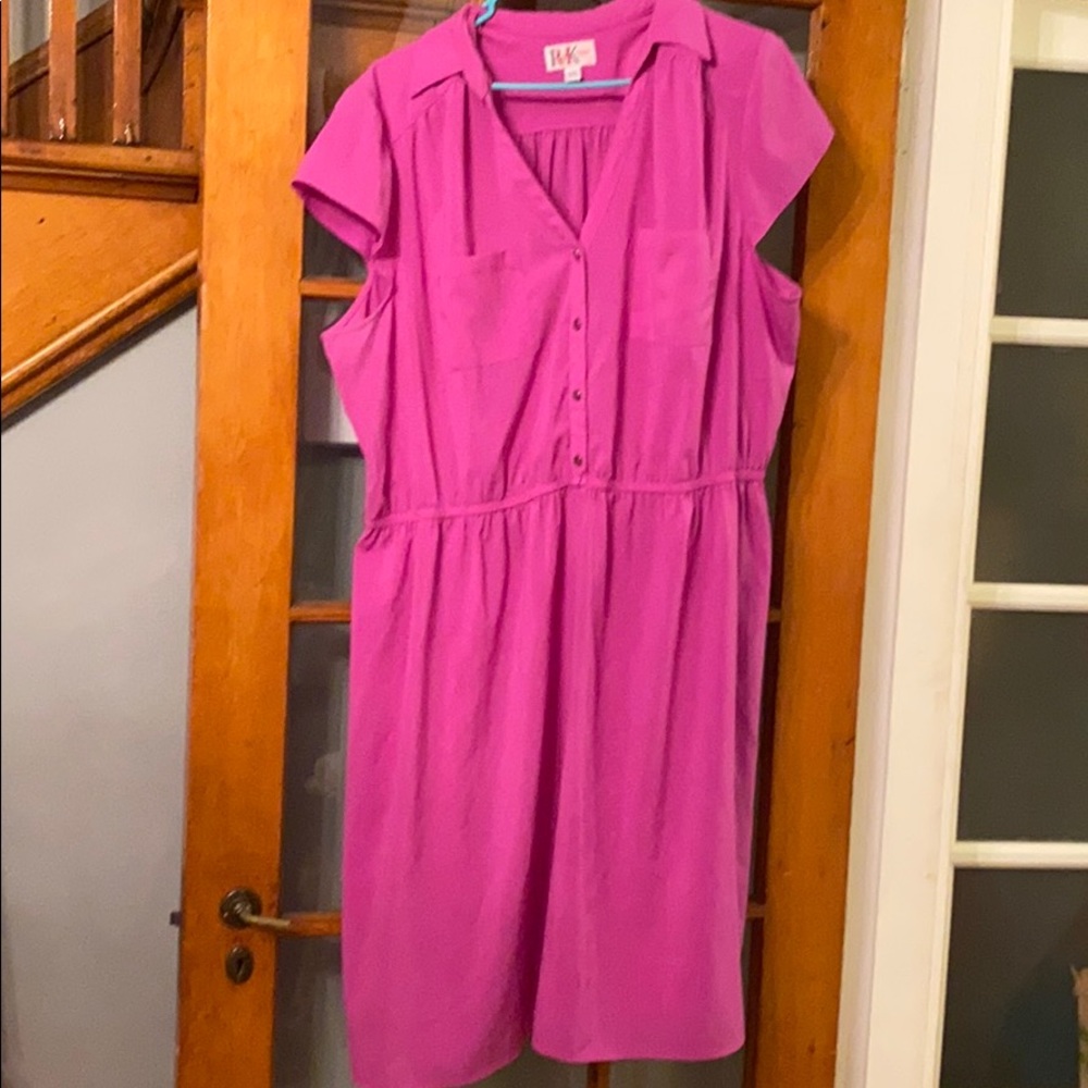 Size 22W R&K cap sleeve shirt dress